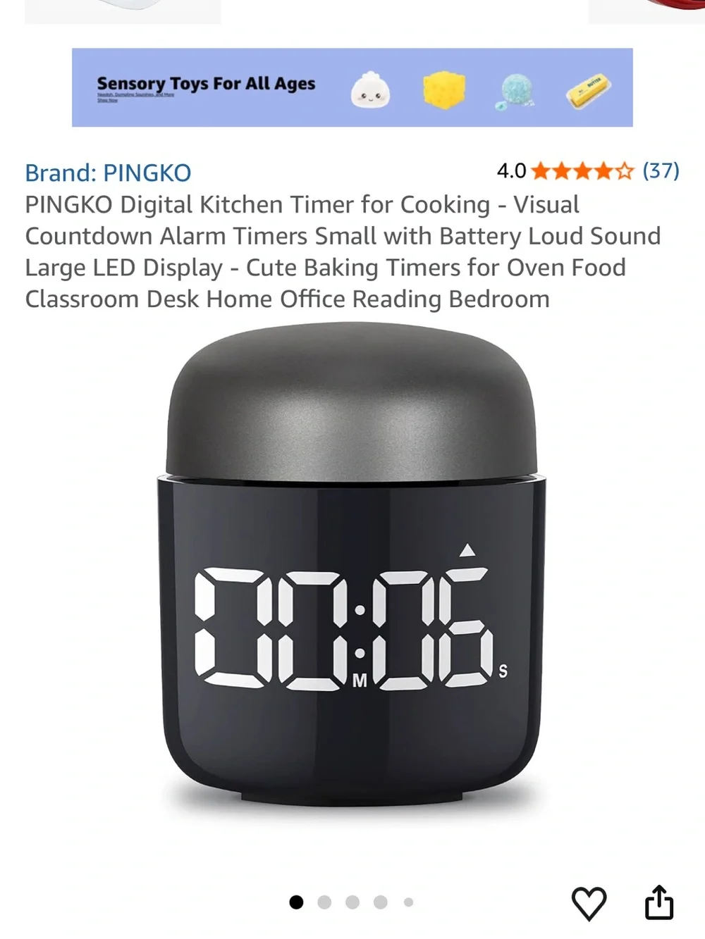 PINGKO Digital Kitchen Timer Large LED Countdown New